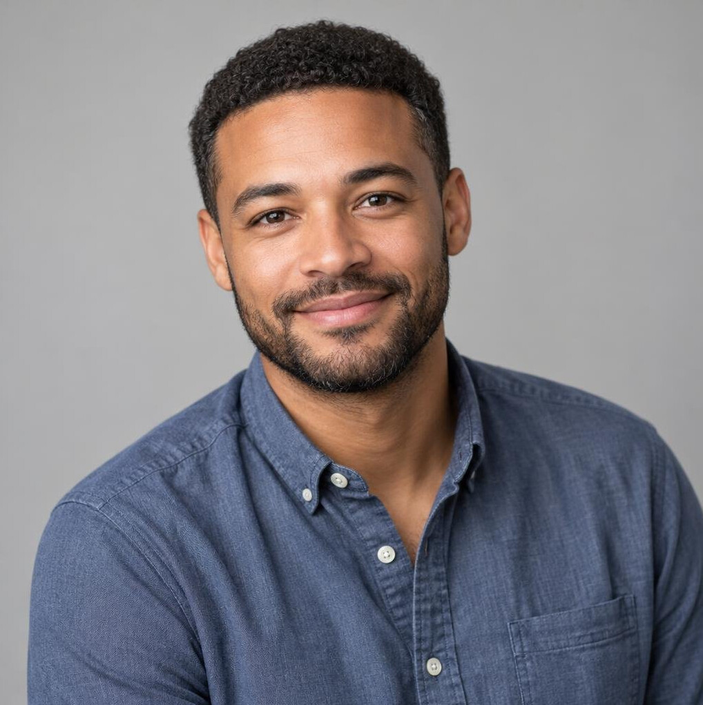 Portrait of a bearded man smiling