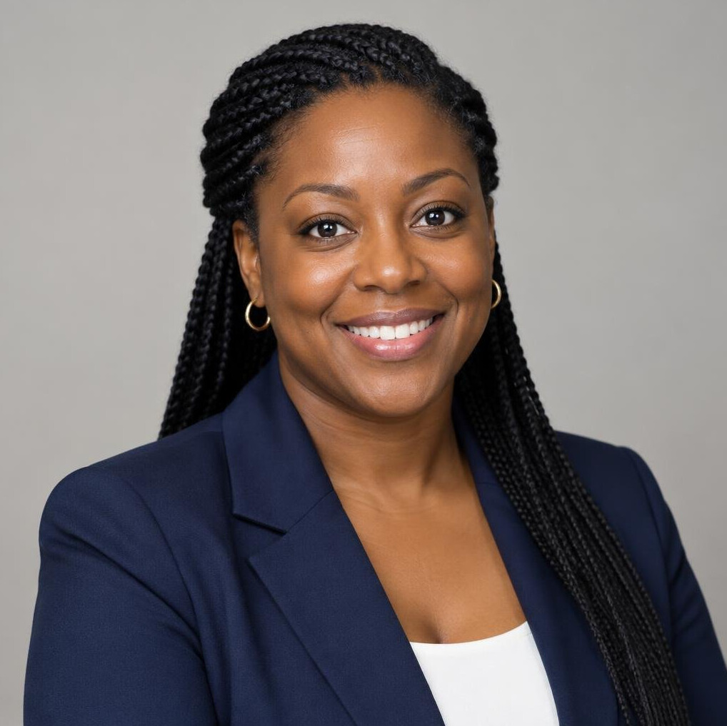 Portrait of a smiling woman in a blazer